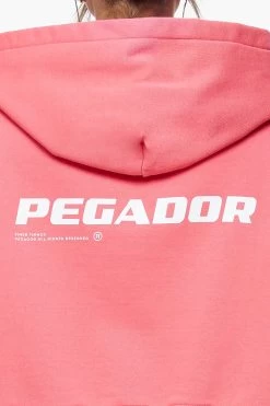 Culla Logo Oversized Cropped Hoodie Vintage Washed Strawberry -Pegador® 1PEGADOR E COMMERCE FINER THINGS FEMALE42581