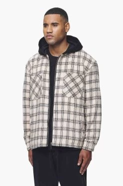 Fontana Hooded Hairy Zip Flannel Jacket Cream Orange -Pegador® 1 PGDR BLACKFRIDAY 2023 MENS19158