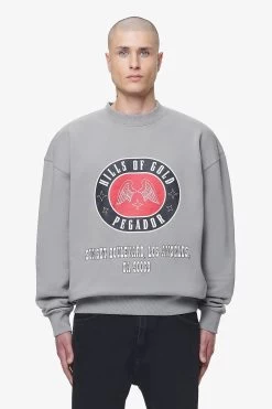 Algon Oversized Sweater Vintage Washed Dusk Grey