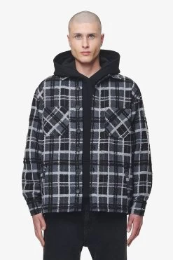 Flato Heavy Flannel Shirt Coal Black