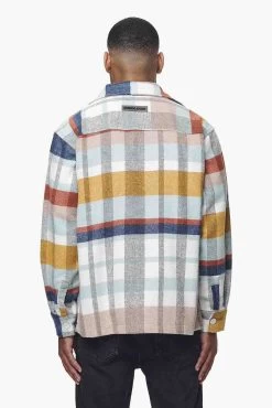 Bale Heavy Flannel Zip Shirt Navy Blue Mint -Pegador® 2 PGDR BLACKFRIDAY 2023 MENS19214