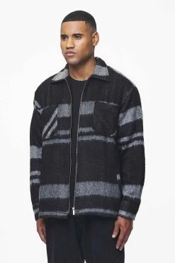Bale Heavy Flannel Zip Shirt Black Grey -Pegador® 2 PGDR BLACKFRIDAY 2023 MENS19242