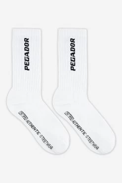 Certified Cross Logo Socks White Black