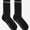 Certified Side Logo Socks Black White