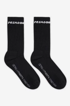 Certified Side Logo Socks Black White