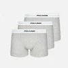 Camino Boxershorts Single Logo 3 Pack Grey Melange White -Pegador® CaminoBoxershortsSingleLogo3PackGreyMelangeWhite