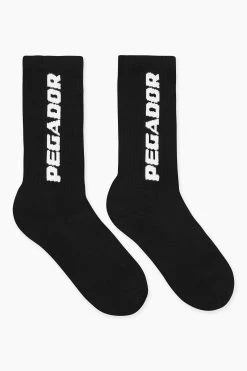 Cross Logo Socks Black White
