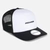 Logo Baseball Trucker Cap White Black -Pegador® LOGOBASEBALLTRUCKERCAPWHITEBLACK1