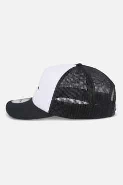 Logo Baseball Trucker Cap White Black -Pegador® LOGOBASEBALLTRUCKERCAPWHITEBLACK2