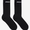 Logo Socks Black White