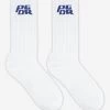 Narson Socks White Retro Blue -Pegador® NarsonSocksWhiteRetroBlue