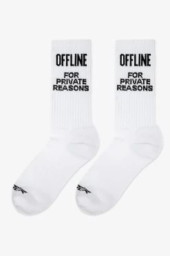 Offline Socks White Black -Pegador® OFFLINESOCKSWHITEBLACK2