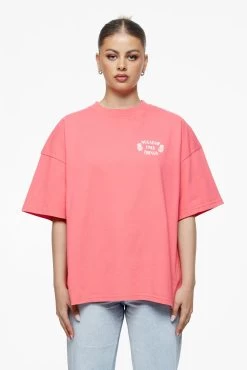 Roma Heavy Oversized Tee Vintage Washed Strawberry -Pegador® PEGADOR E COMMERCE FINER THINGS FEMALE42874 1