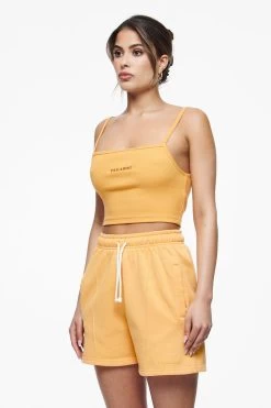 Ruby Rib Crop Top Vintage Washed Golden Sun -Pegador® PEGADOR E COMMERCE FINER THINGS FEMALE42977