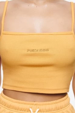 Ruby Rib Crop Top Vintage Washed Golden Sun -Pegador® PEGADOR E COMMERCE FINER THINGS FEMALE42980