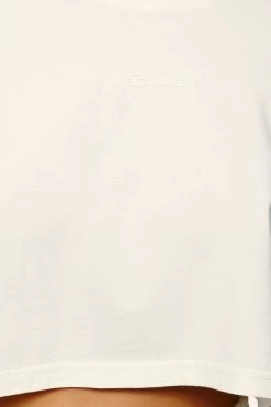 Layla Oversized Cropped Tee Vintage Washed Unbleached Gum -Pegador® PEGADOR E COMMERCE FINER THINGS FEMALE43082