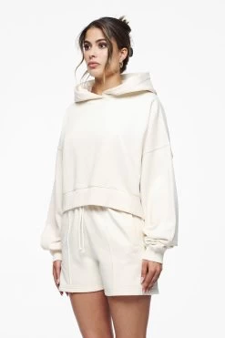 Salita Oversized Cropped Hoodie Vintage Washed Unbleached Gum -Pegador® PEGADOR E COMMERCE FINER THINGS FEMALE43129 2