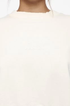 Londa Cropped Oversized Sweater Vintage Washed Unbleached Gum -Pegador® PEGADOR E COMMERCE FINER THINGS FEMALE43156