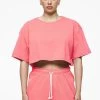 Layla Oversized Cropped Tee Vintage Washed Strawberry Gum -Pegador® PEGADOR E COMMERCE FINER THINGS FEMALE43185 1