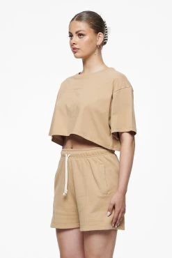 Layla Oversized Cropped Tee Vintage Washed Espresso Gum -Pegador® PEGADOR E COMMERCE FINER THINGS FEMALE43197