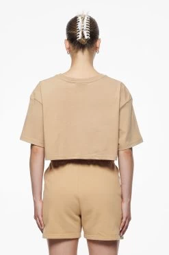 Layla Oversized Cropped Tee Vintage Washed Espresso Gum -Pegador® PEGADOR E COMMERCE FINER THINGS FEMALE43198 1