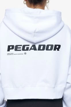 Culla Logo Oversized Cropped Hoodie White -Pegador® PEGADOR E COMMERCE FINER THINGS FEMALE43353