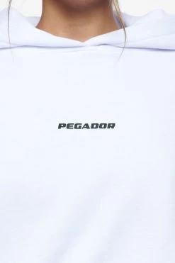 Culla Logo Oversized Cropped Hoodie White -Pegador® PEGADOR E COMMERCE FINER THINGS FEMALE43354