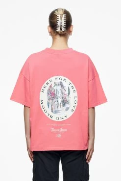 Stia Heavy Oversized Tee Vintage Washed Strawberry