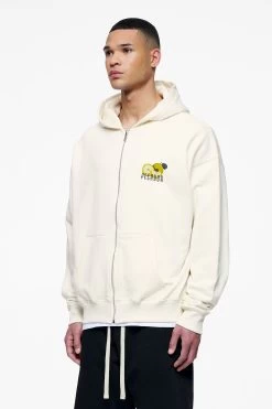 Plaxton Oversized Sweat Jacket Vintage Washed Unbleached -Pegador® PEGADOR FINER THINGS ECOMMERCE MALE DAY 240787