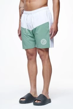 Baker Swim Shorts White Cypress Green -Pegador® PEGADOR FINER THINGS ECOMMERCE MALE PANTS0635