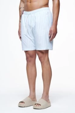 Manett Striped Swim Shorts Riviera Blue White -Pegador® PEGADOR FINER THINGS ECOMMERCE MALE PANTS0649