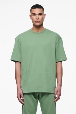 Logo Oversized Tee Vintage Washed Cypress Green Gum
