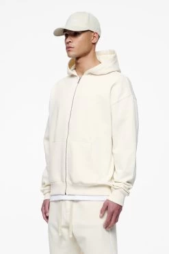 Logo Oversized Sweat Jacket Vintage Washed Unbleached Gum -Pegador® PEGADOR FINER THINGS ECOMMERCE MALE39739 1