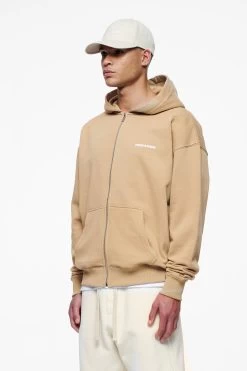 Colne Logo Oversized Sweat Jacket Vintage Washed Espresso -Pegador® PEGADOR FINER THINGS ECOMMERCE MALE39808 1