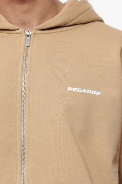 Colne Logo Oversized Sweat Jacket Vintage Washed Espresso -Pegador® PEGADOR FINER THINGS ECOMMERCE MALE39830