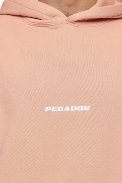 Colne Logo Oversized Hoodie Vintage Washed Tuscan Rose -Pegador® PEGADOR FINER THINGS ECOMMERCE MALE40245