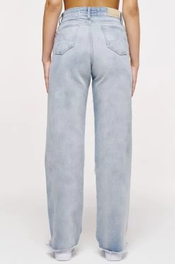 Tracy Distressed Wide Jeans Light Blue -Pegador® PEGADOR NO ROLE MODEL E COMMERCE22866