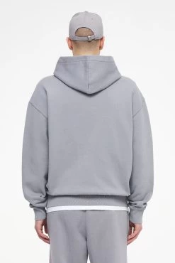 Logo Oversized Hoodie Vintage Washed Dusk Grey Gum -Pegador® PEGADOR TRUST THE PROCESS ECOMMERCE MALE26397