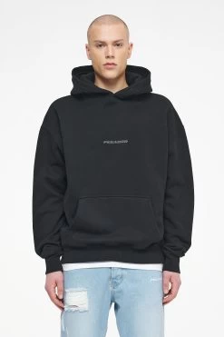 Colne Logo Oversized Hoodie Vintage Washed Black Ink Gum -Pegador® PEGADOR TRUST THE PROCESS ECOMMERCE MALE26467