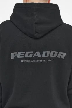 Colne Logo Oversized Hoodie Vintage Washed Black Ink Gum -Pegador® PEGADOR TRUST THE PROCESS ECOMMERCE MALE26482