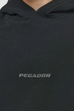 Colne Logo Oversized Hoodie Vintage Washed Black Ink Gum -Pegador® PEGADOR TRUST THE PROCESS ECOMMERCE MALE26483