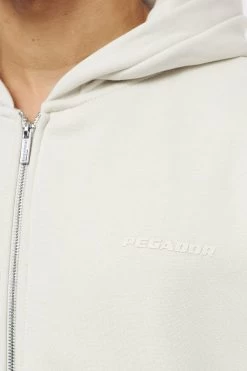 Logo Oversized Sweat Jacket Vintage Washed Angels Cream Gum -Pegador® PEGADOR TRUST THE PROCESS ECOMMERCE MALE26543