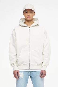 Colne Logo Oversized Sweat Jacket Vintage Washed Angels Cream Gum -Pegador® PEGADOR TRUST THE PROCESS ECOMMERCE MALE26576