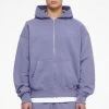 Logo Oversized Sweat Jacket Vintage Washed Magic Violet Gum -Pegador® PEGADOR TRUST THE PROCESS ECOMMERCE MALE26694