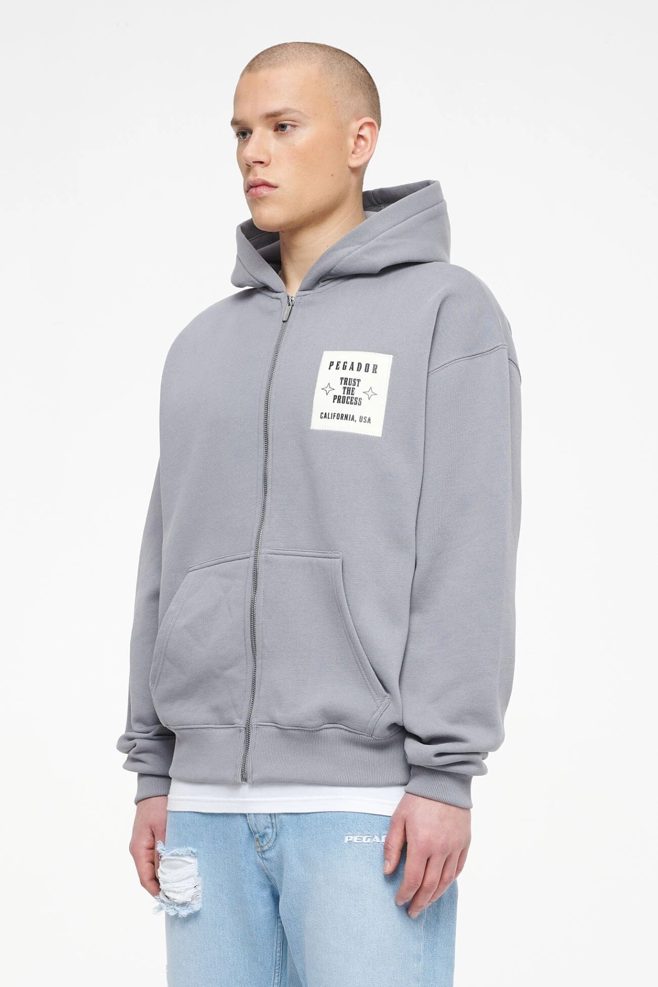 Salal Oversized Sweat Jacket Vintage Washed Dusk Grey 6 Salal Oversized Sweat Jacket Vintage Washed Dusk Grey - Image 4