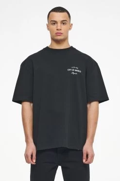 Wallace Oversized Tee Vintage Washed Black Ink -Pegador® PEGADOR TRUST THE PROCESS ECOMMERCE MALE27320