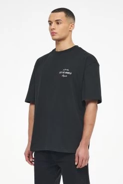 Wallace Oversized Tee Vintage Washed Black Ink -Pegador® PEGADOR TRUST THE PROCESS ECOMMERCE MALE27322
