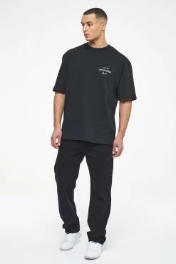 Wallace Oversized Tee Vintage Washed Black Ink -Pegador® PEGADOR TRUST THE PROCESS ECOMMERCE MALE27328