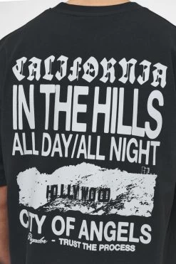 Wallace Oversized Tee Vintage Washed Black Ink -Pegador® PEGADOR TRUST THE PROCESS ECOMMERCE MALE27337