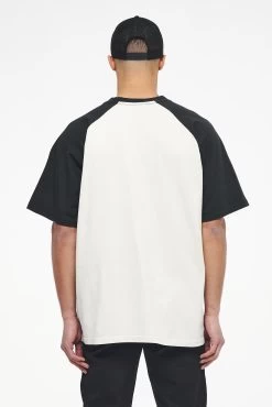 Hudson Raglan Oversized Tee Vintage Washed Angels Cream Black Ink -Pegador® PEGADOR TRUST THE PROCESS ECOMMERCE MALE27537